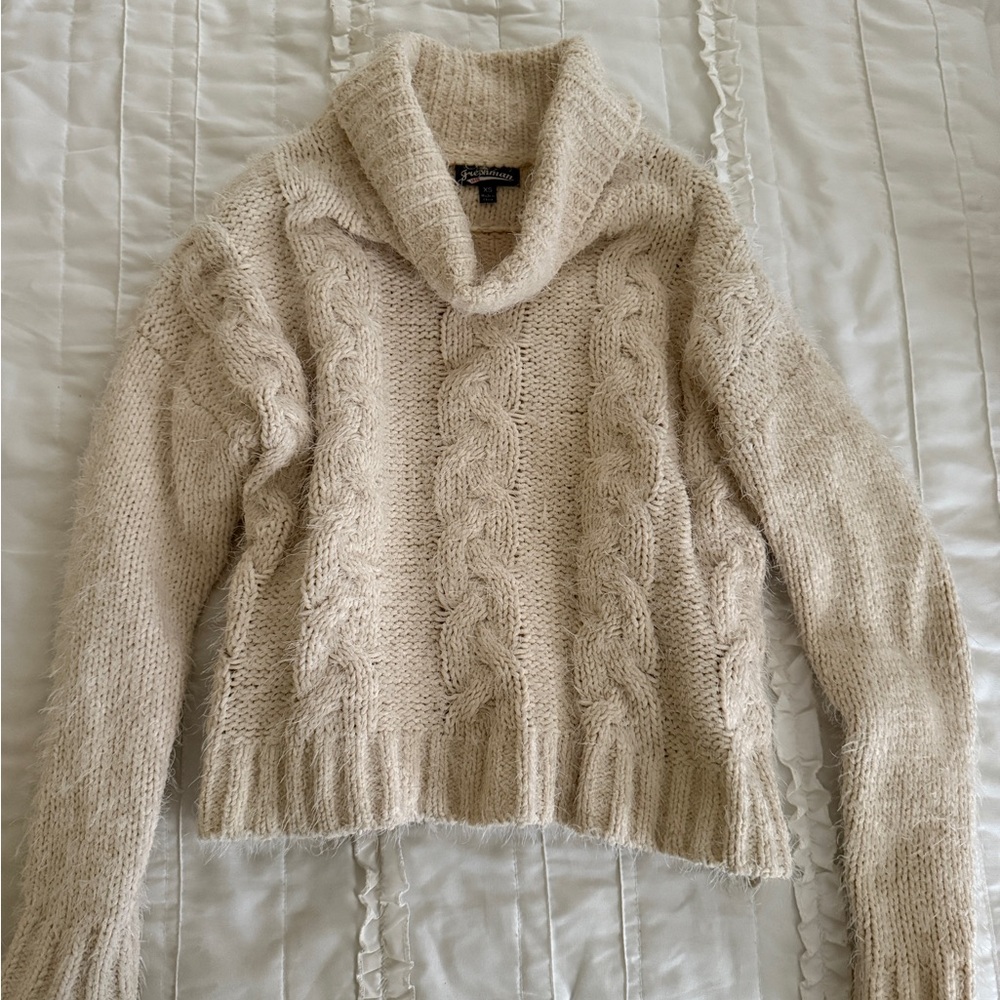 Cozy Cable Knit Sweater - Cream